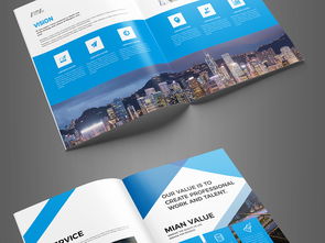 凝聚專業力量，彰顯品牌魅力 大氣藍色企業畫冊設計全攻略